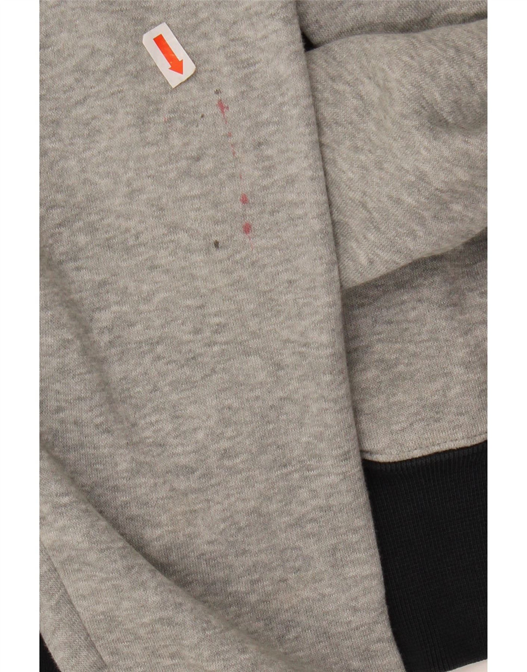 JORDAN Mens Zip Hoodie Sweater Large Grey Colourblock Cotton