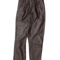 VINTAGE Womens Pegged Leather Trousers IT 42 Medium W26 L29 Brown Leather
