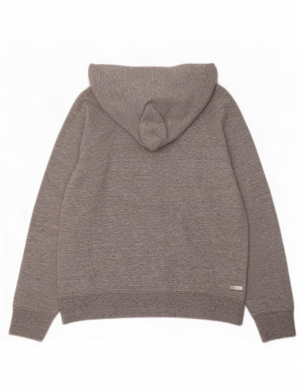 Maglione con cappuccio grafico da donna Levi's UK 14 Cotone screziato grigio medio
