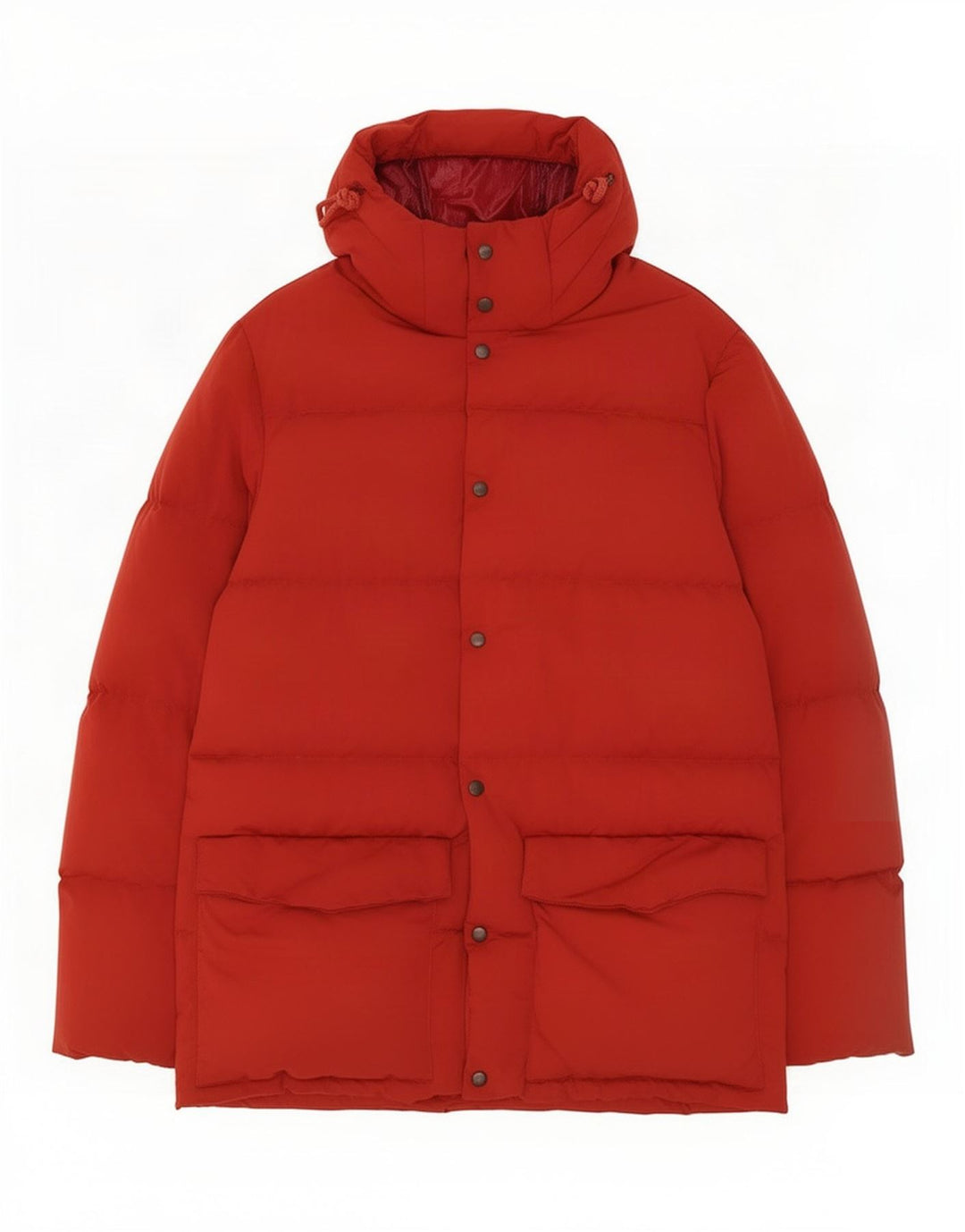 Seventy Cappotto imbottito con cappuccio da uomo UK 40 Large Rosso Poliestere