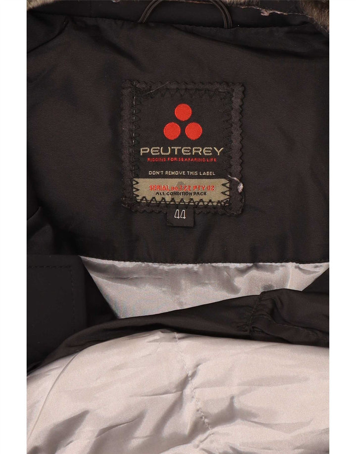 Cappotto imbottito con cappuccio da donna PEUTEREY EU 44 XL nero poliammide
