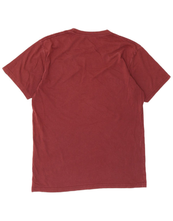 Vans Mens Classic Fit T-Shirt Top Medium Maroon Cotton