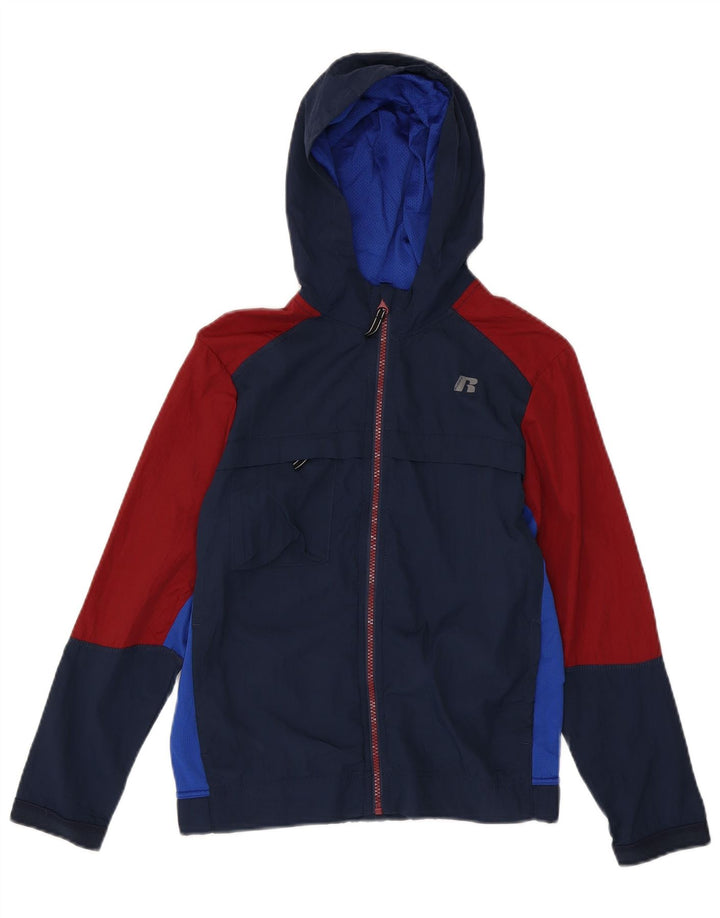 Giacca antipioggia per ragazzi Russell Athletic 10-11 anni Large Blu Navy Colourblock