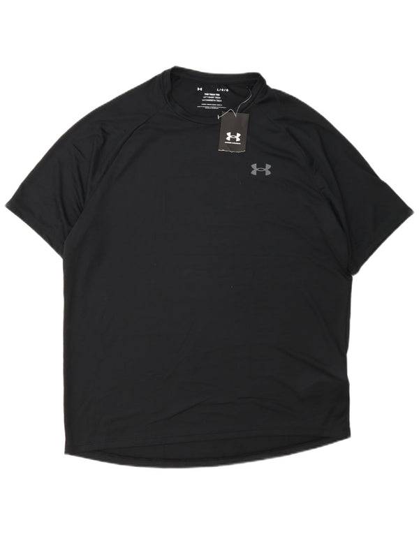 T-shirt da uomo Under Armour Top grande in poliestere nero