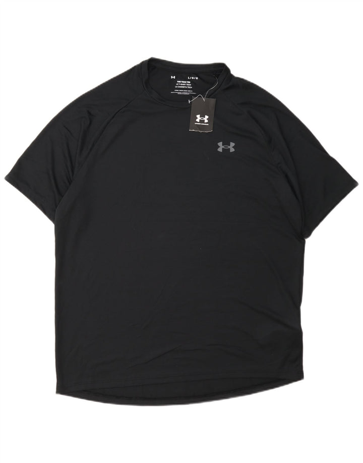 T-shirt da uomo Under Armour Top grande in poliestere nero
