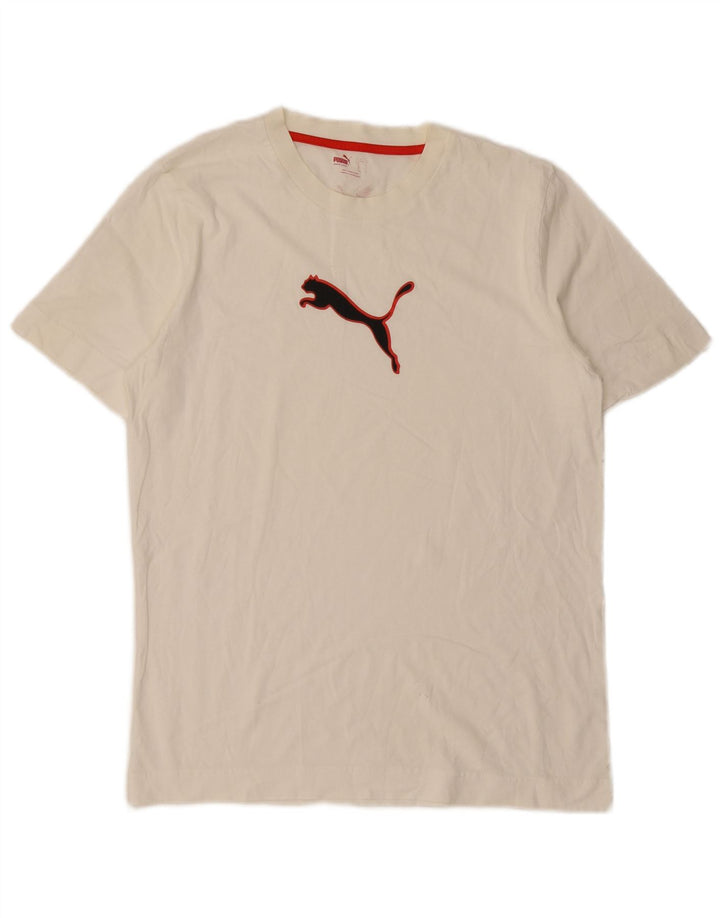 T-shirt grafica da uomo Puma Large bianca