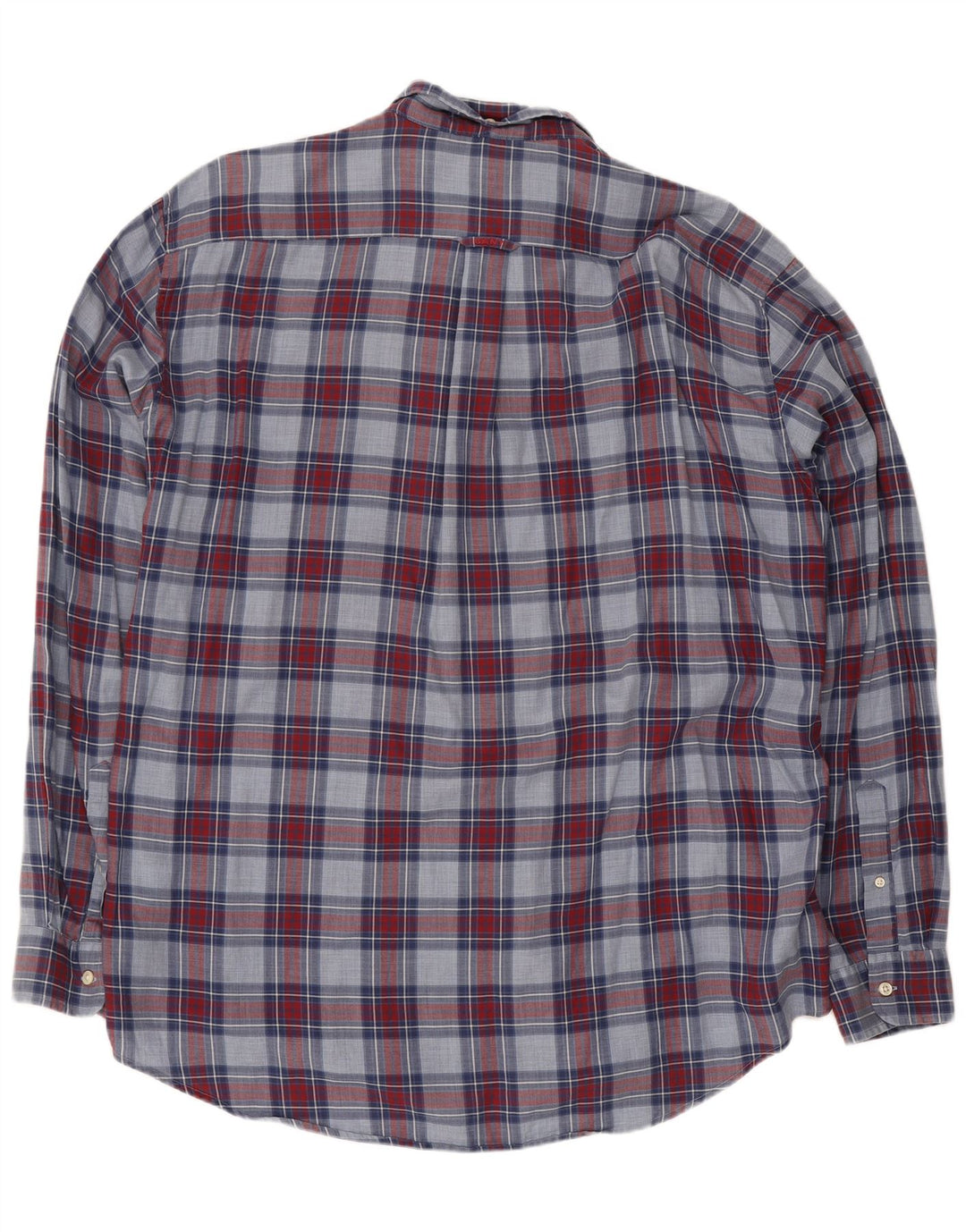 Camicia da uomo Gant XL in cotone a quadri blu navy