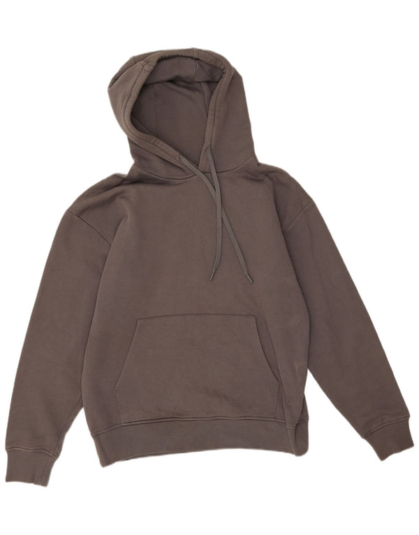 Maglione con cappuccio da uomo Zara in cotone grigio medio