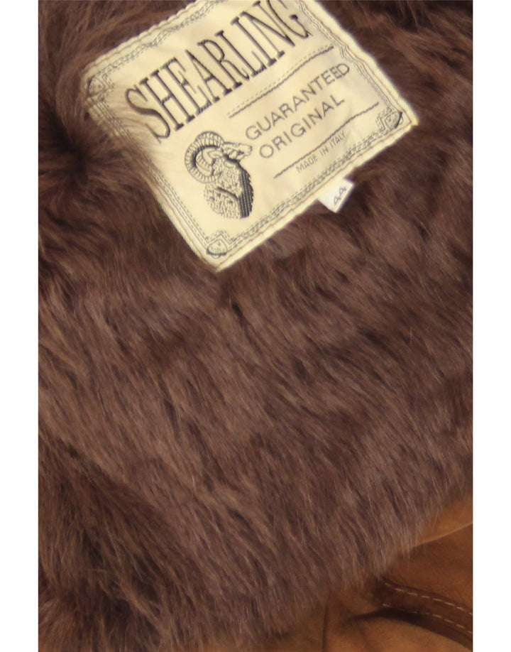 Cappotto oversize in shearling vintage da donna IT 44 Beige medio