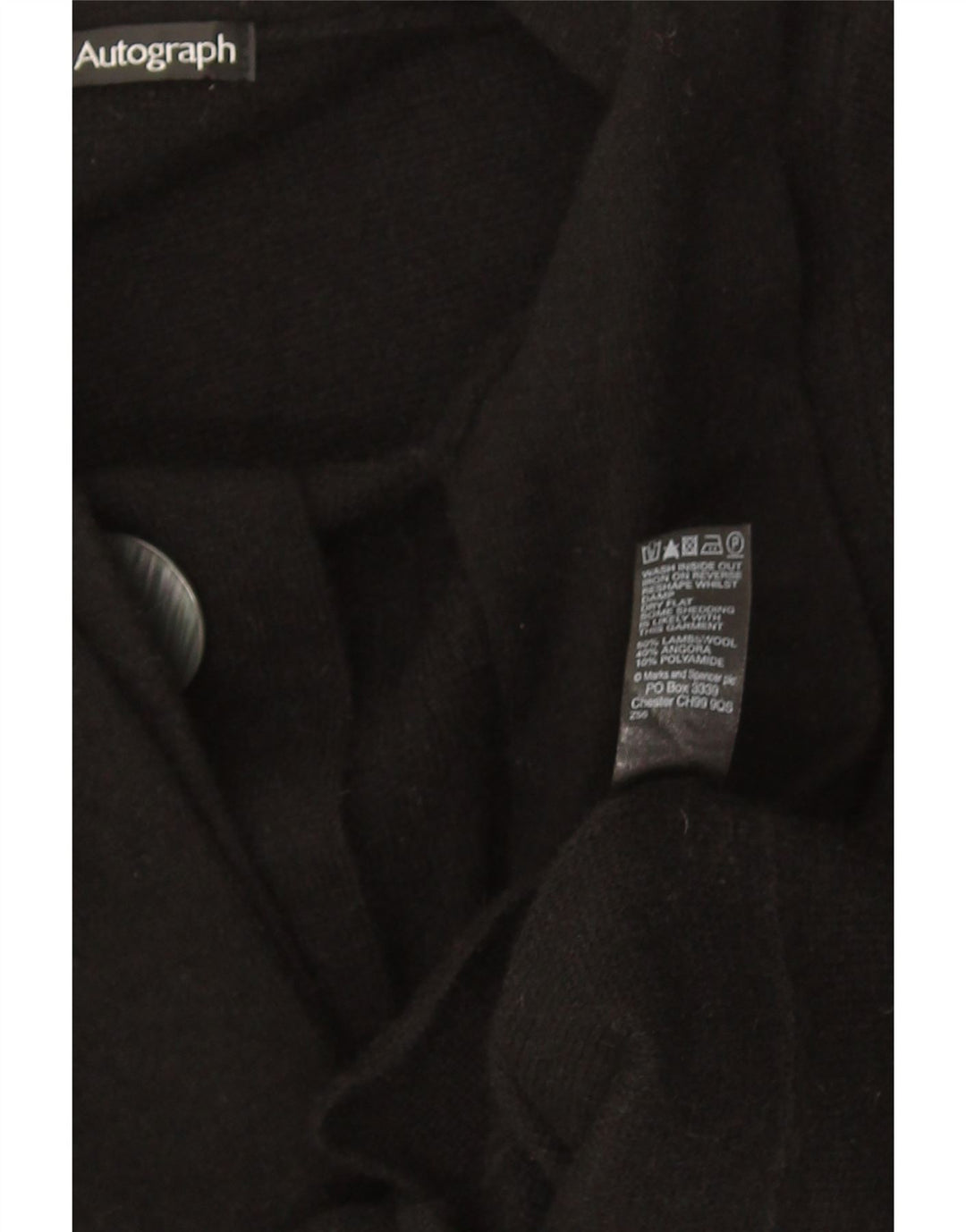Maglione cardigan autografo da donna Marks & Spencer UK 10 piccolo nero
