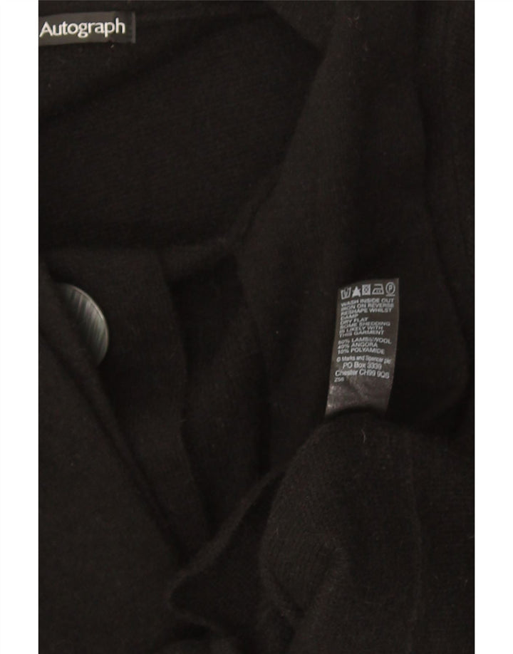 Maglione cardigan autografo da donna Marks & Spencer UK 10 piccolo nero