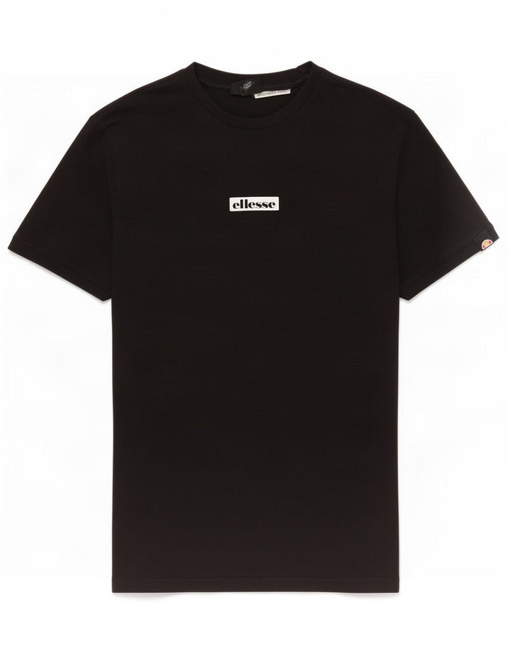 T-shirt grafica da uomo Ellesse Top piccola in cotone nero