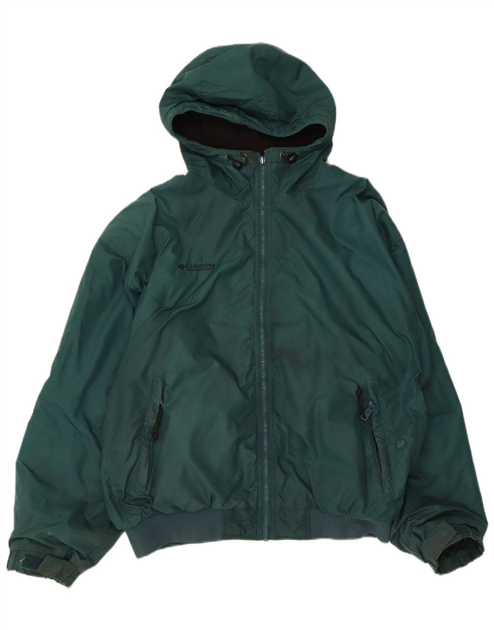 Giacca a vento con cappuccio da uomo Columbia UK 40 Large Verde