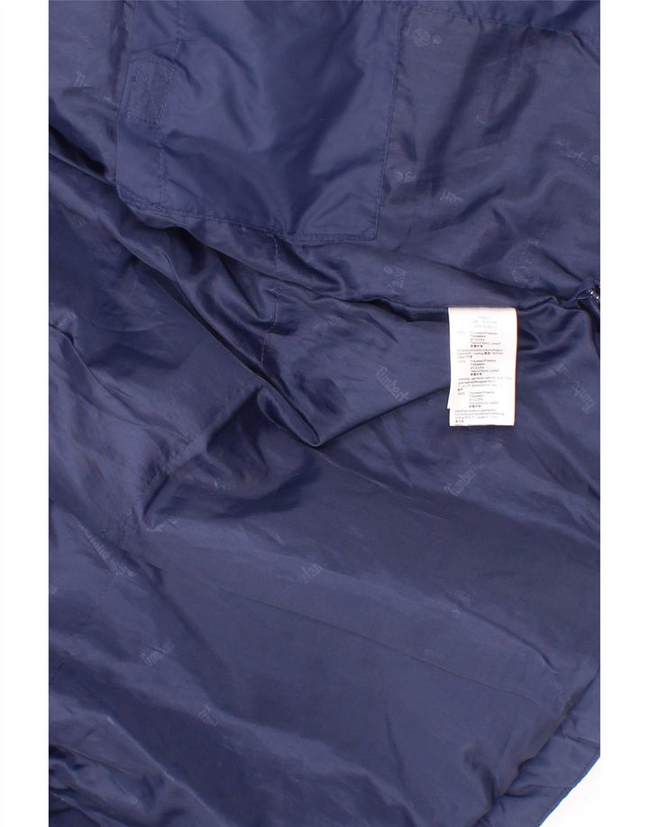 Giacca imbottita con cappuccio Timberland per ragazzi 4-5 anni in poliestere blu navy