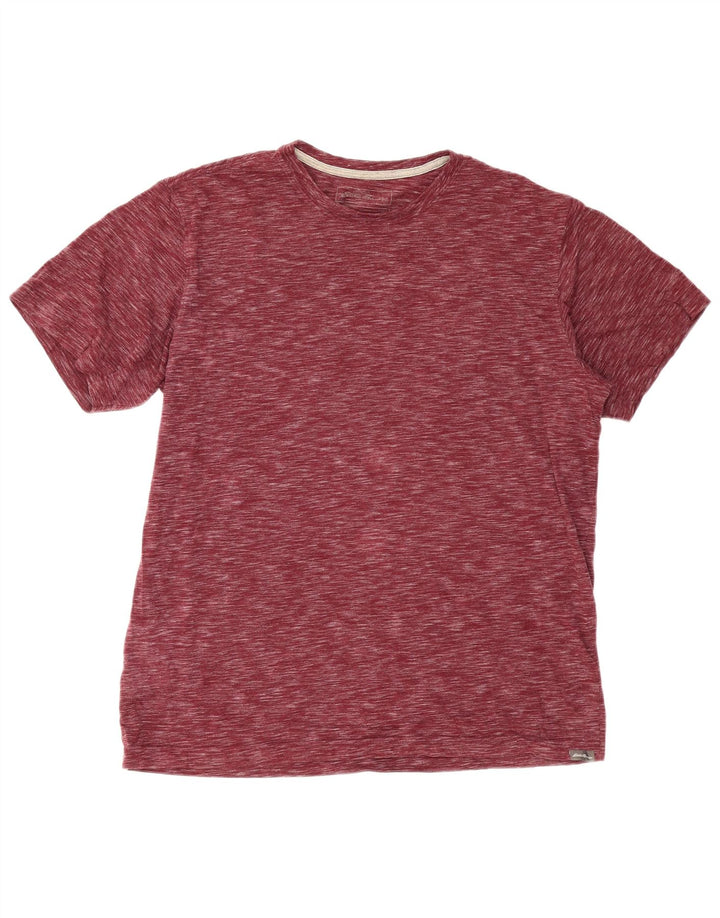 EDDIE BAUER Mens T-Shirt Top Large Burgundy Flecked Cotton Vintage Eddie Bauer and Second-Hand Eddie Bauer from Messina Hembry 
