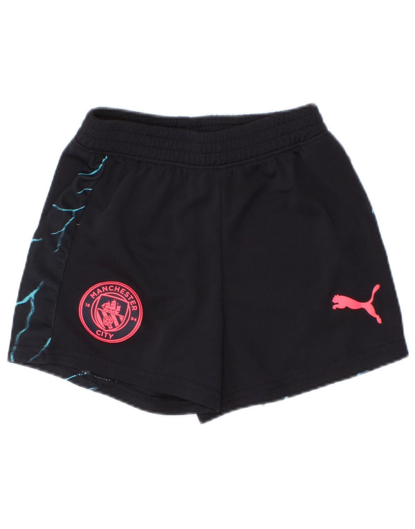 Pantaloncini sportivi Puma da ragazzo Manchester City Graphic 2-3 anni in poliestere nero