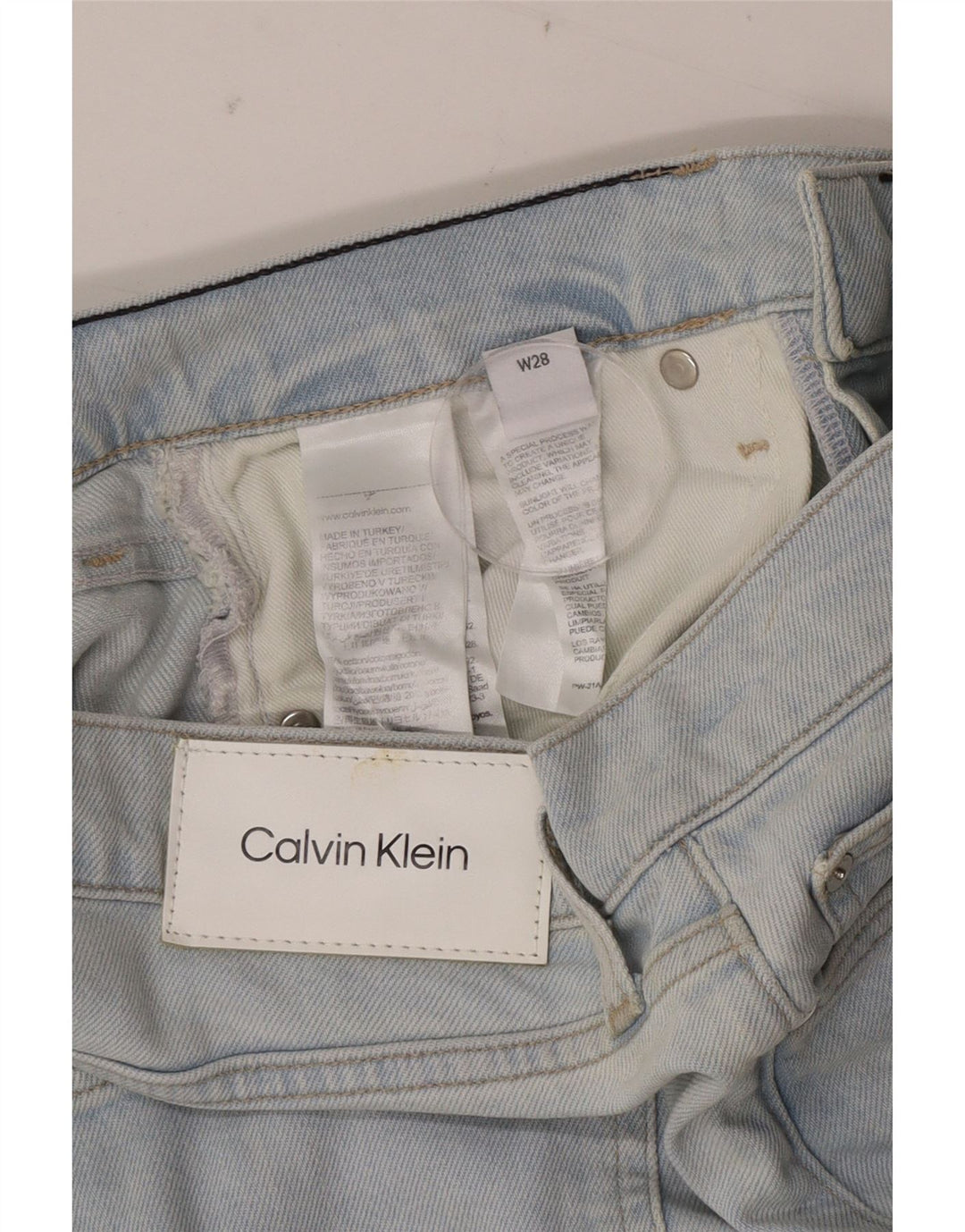 CALVIN KLEIN Jeans dritti da donna W28 L27 Blu cotone