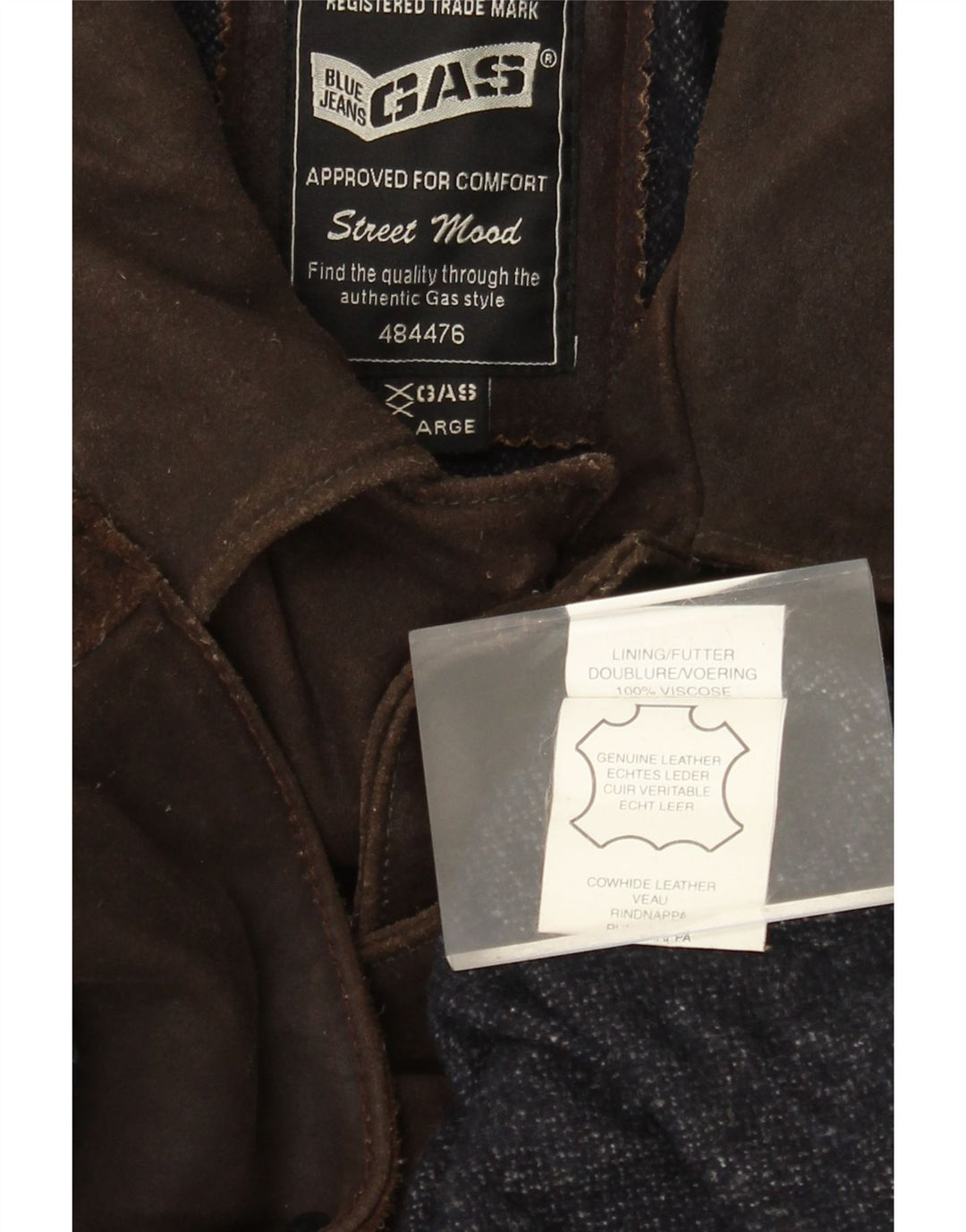 Cappotto in pelle da uomo GAS UK 44 2XL Pelle marrone