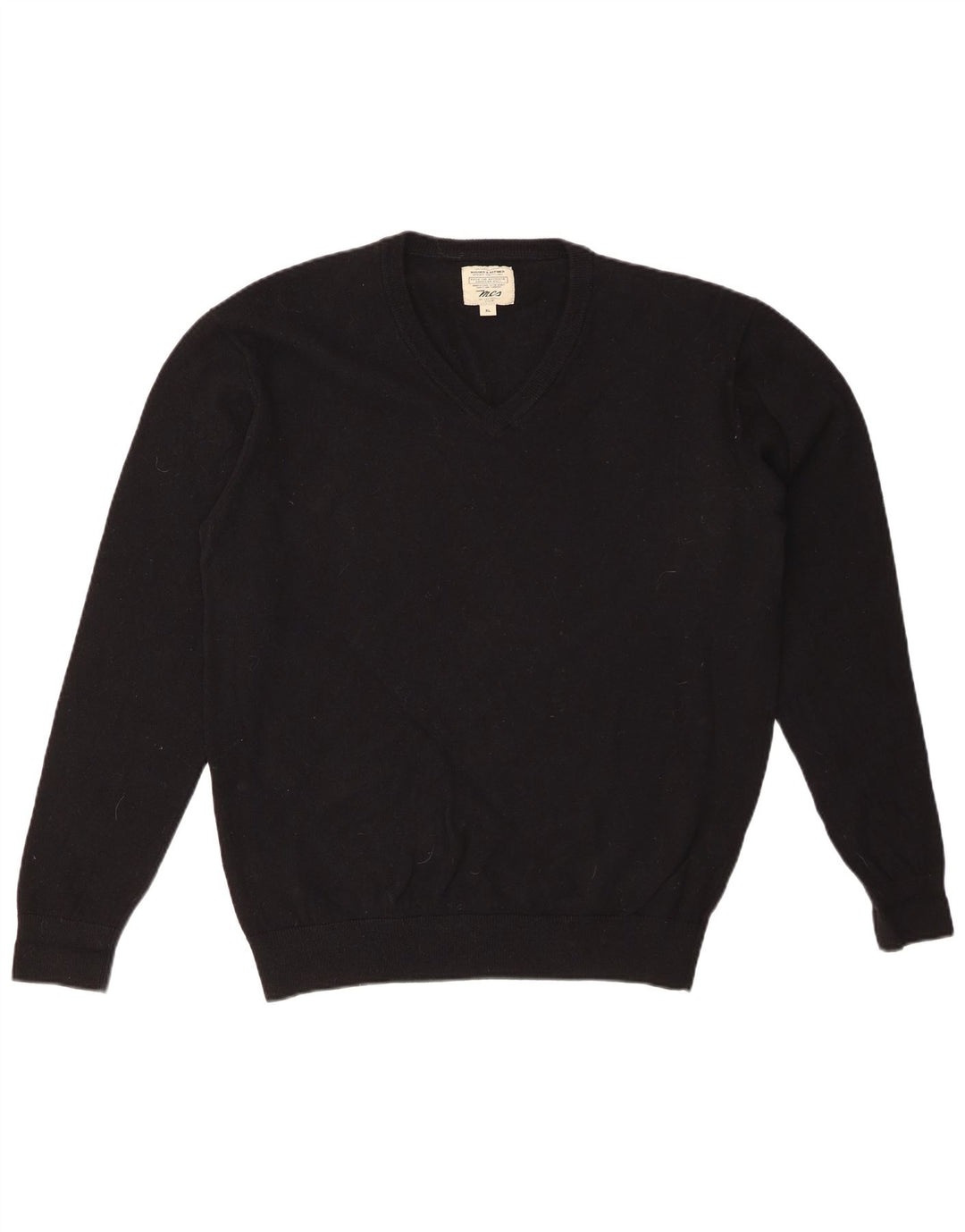 MARLBORO CLASSICS Maglione da uomo con scollo a V XL in lana nera