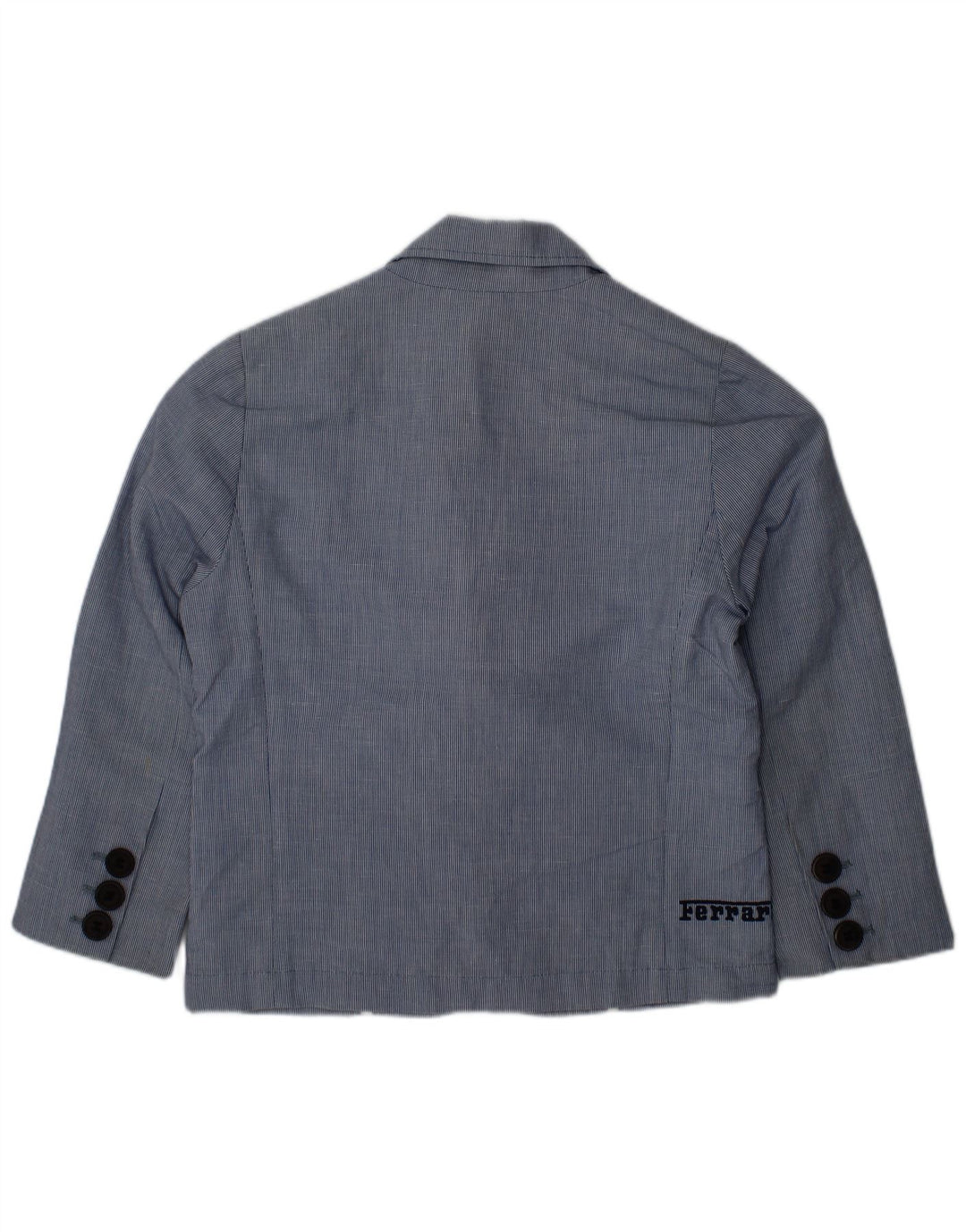 Giacca Blazer a 2 Bottoni Ferrari da Ragazzo 3-4 Anni Gessato Blu