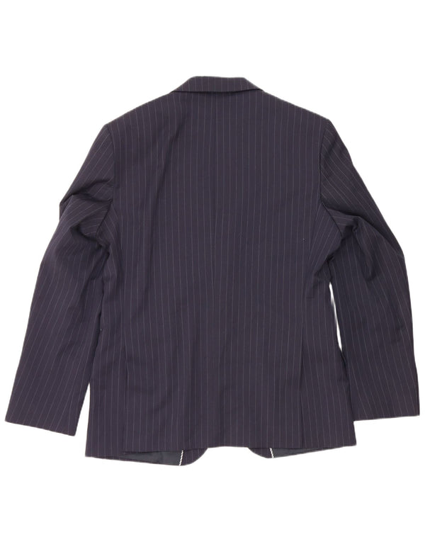 Giacca blazer da uomo Marks & Spencer UK 40 medio blu navy gessato