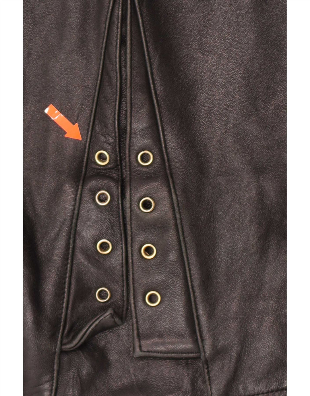 Giacca da motociclista in pelle vintage da donna EU 40 media nera