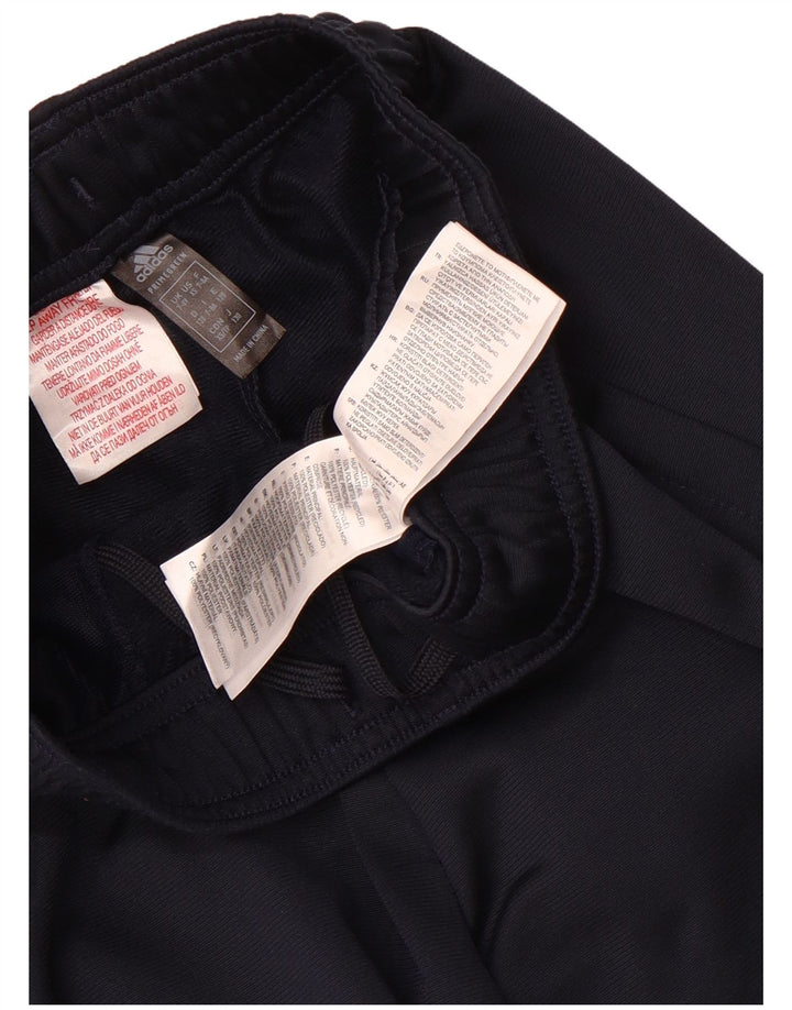 Pantaloni della tuta da ragazzo Adidas 7-8 anni in poliestere blu navy