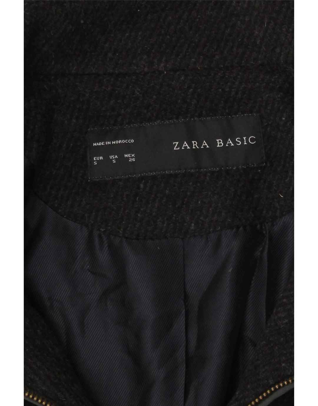 Cappotto Zara Donna UK 10 Small Grigio