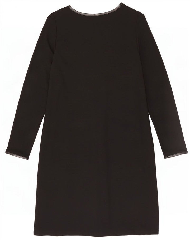 Abito a trapezio a maniche lunghe da donna Marks & Spencer UK 16 grande nero