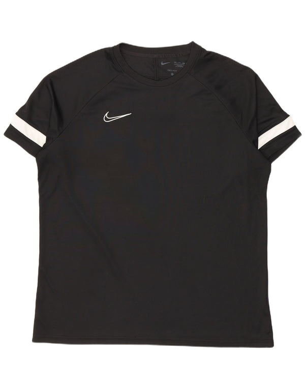 T-shirt Nike Dri Fit da uomo 2XL nera color block
