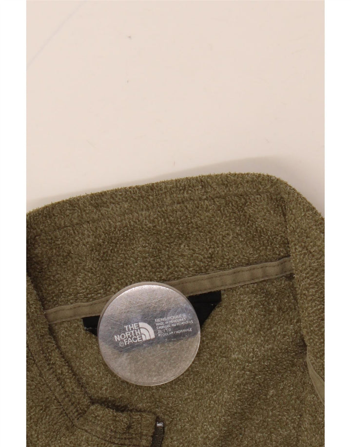 THE NORTH FACE Maglione in pile da uomo con zip e collo XL Cachi