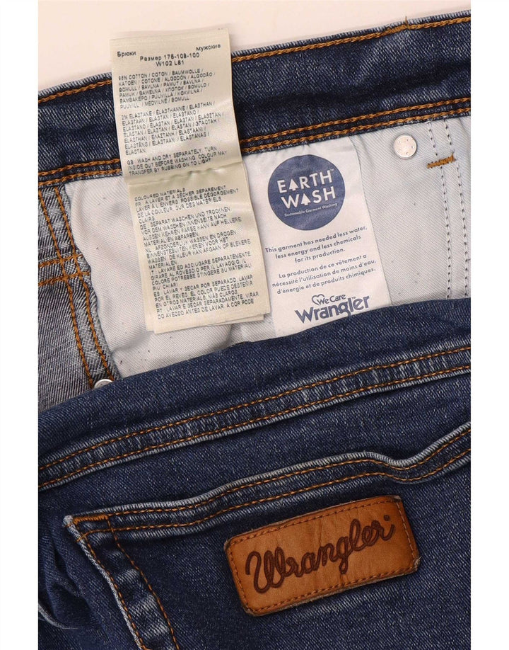 Jeans dritti da uomo Wrangler Texas W40 L32 cotone blu