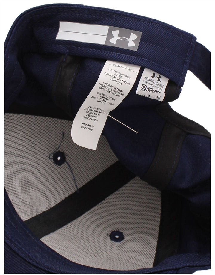 Berretto da baseball grafico da ragazzo Under Armour Taglia unica Sport in poliestere blu navy