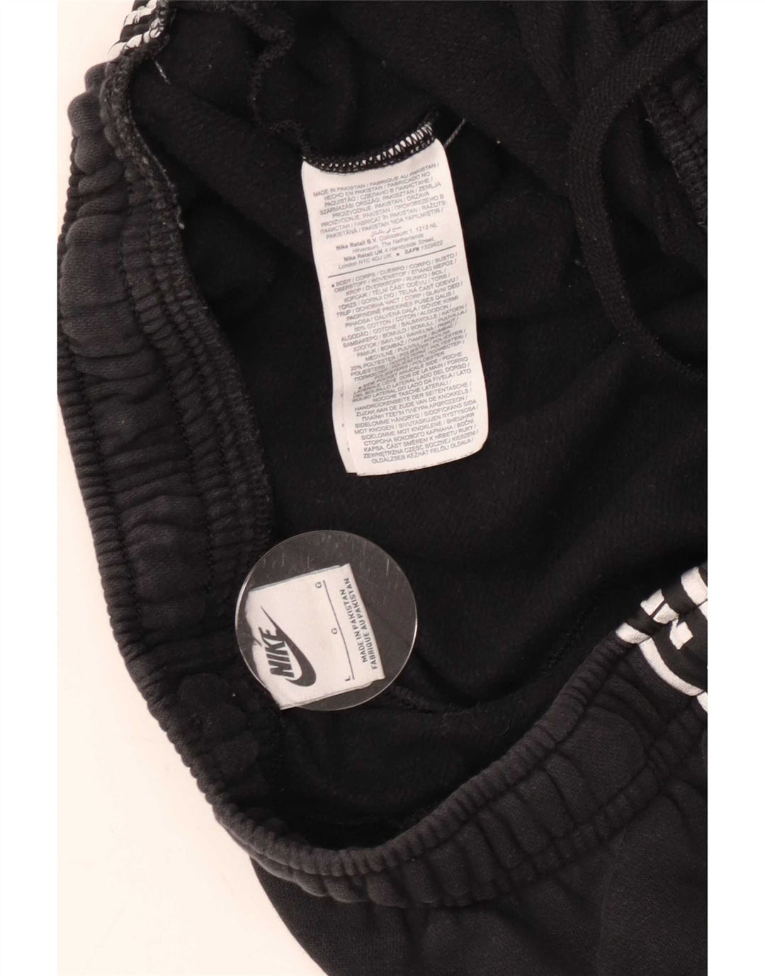 Pantaloni da tuta con grafica Nike da uomo, pantaloni da jogging, grandi, cotone nero