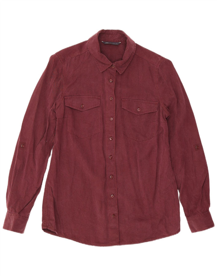 Camicia da donna Marks & Spencer UK 8 piccola Lyocell bordeaux