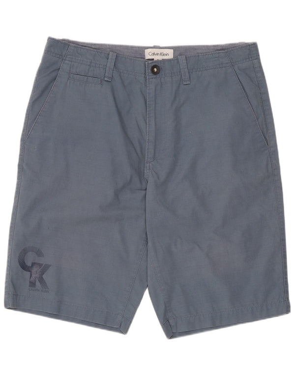 Pantaloncini chino grafici da uomo Calvin Klein medi W31 cotone blu