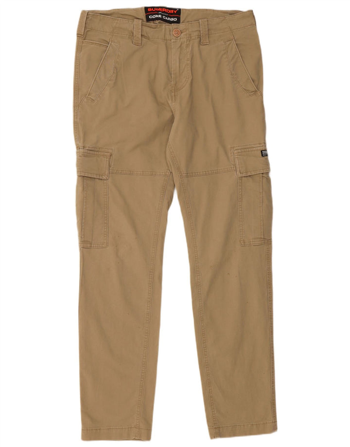 Pantaloni cargo slim da uomo SUPERDRY W32 L32 in cotone beige