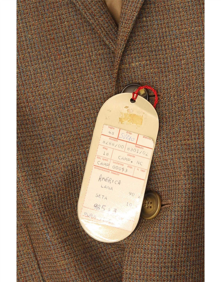 Giacca Blazer 2 Bottoni Uomo Vittorio Veneto IT 48 Lana Marrone Medio