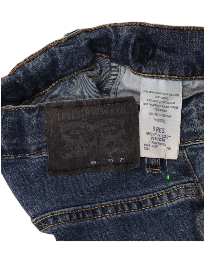 Levi's Ragazzi 511 Jeans Slim 7-8 anni W24 L22 Cotone Blu