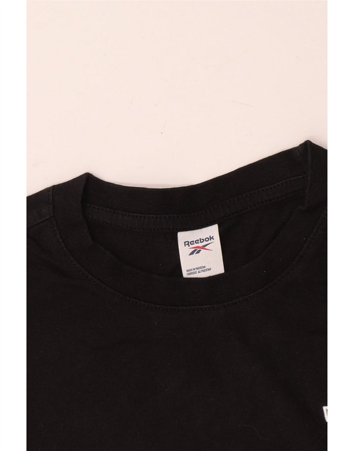 T-shirt Reebok da uomo Top XS in cotone nero
