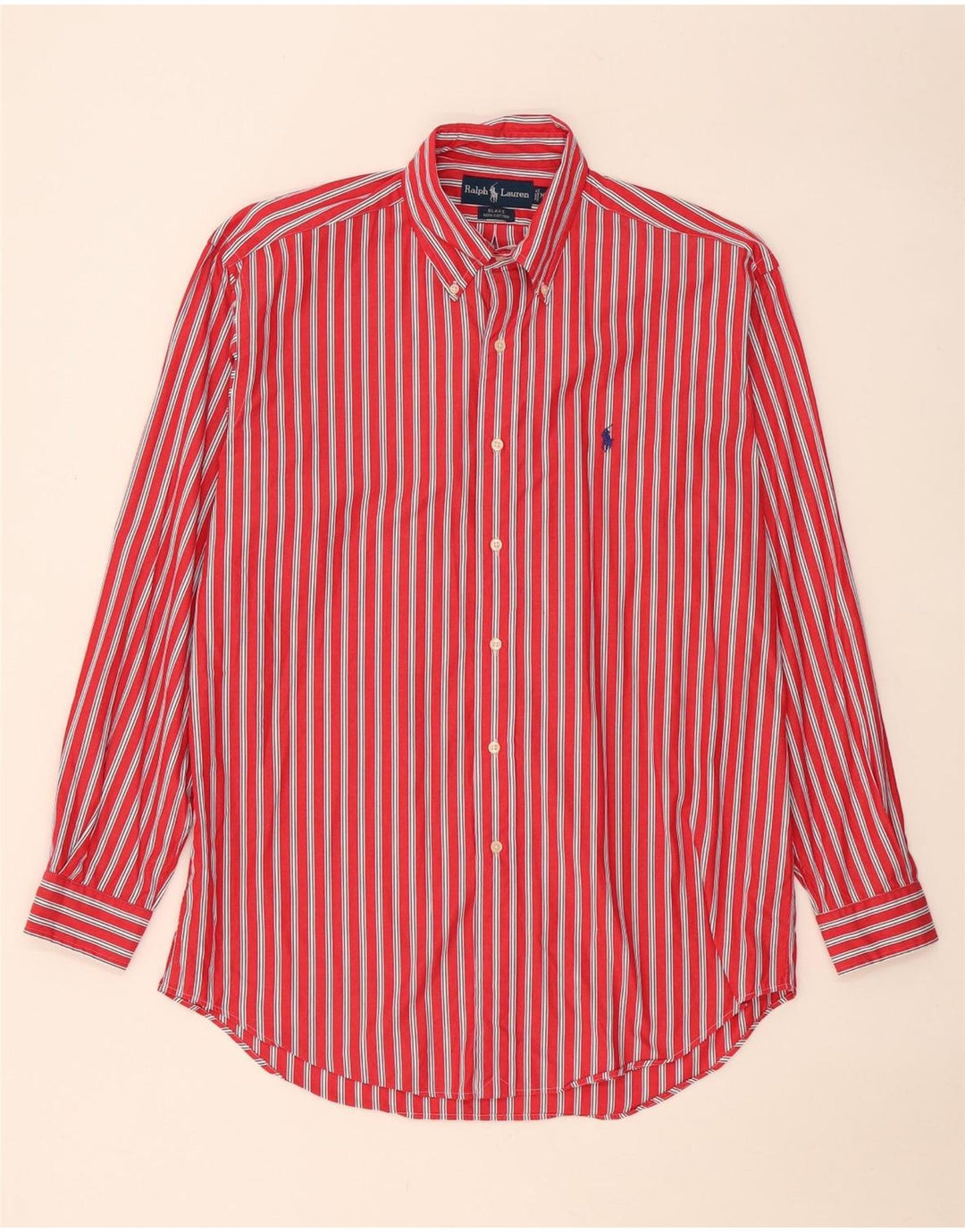 Camicia Blake da uomo Ralph Lauren in cotone a righe rosse medie