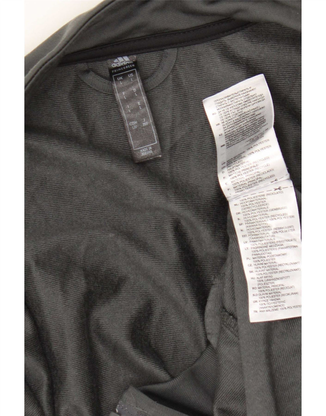 Giacca superiore della tuta da uomo Adidas Primegreen grande poliestere grigio