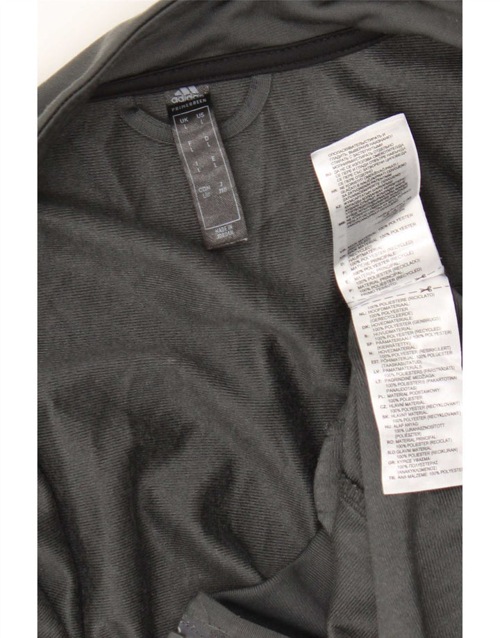 Giacca superiore della tuta da uomo Adidas Primegreen grande poliestere grigio