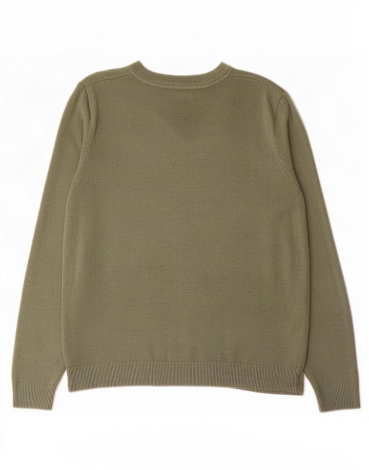 Maglione da uomo con scollo a V Marks & Spencer in acrilico verde medio