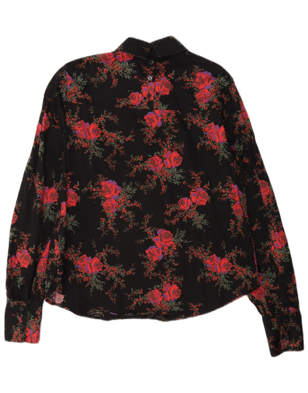 & Other Stories Camicetta a maniche lunghe da donna Top EU 36 Piccolo floreale nero