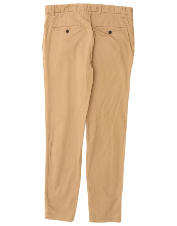 Pantaloni chino slim da uomo Zara EU 42 Large W32 L30 Beige