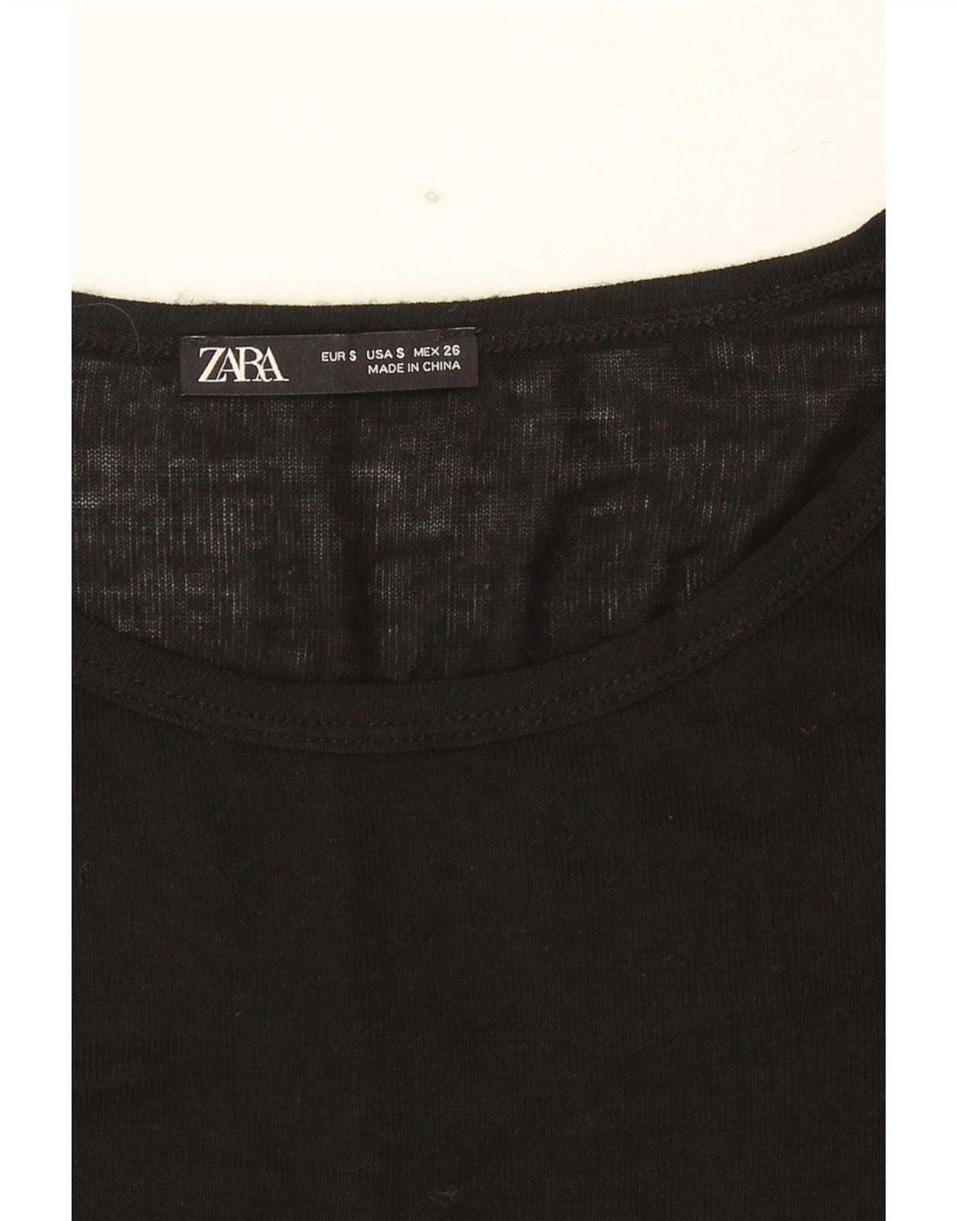 Top Zara da donna a maniche lunghe UK 10 Small Nero