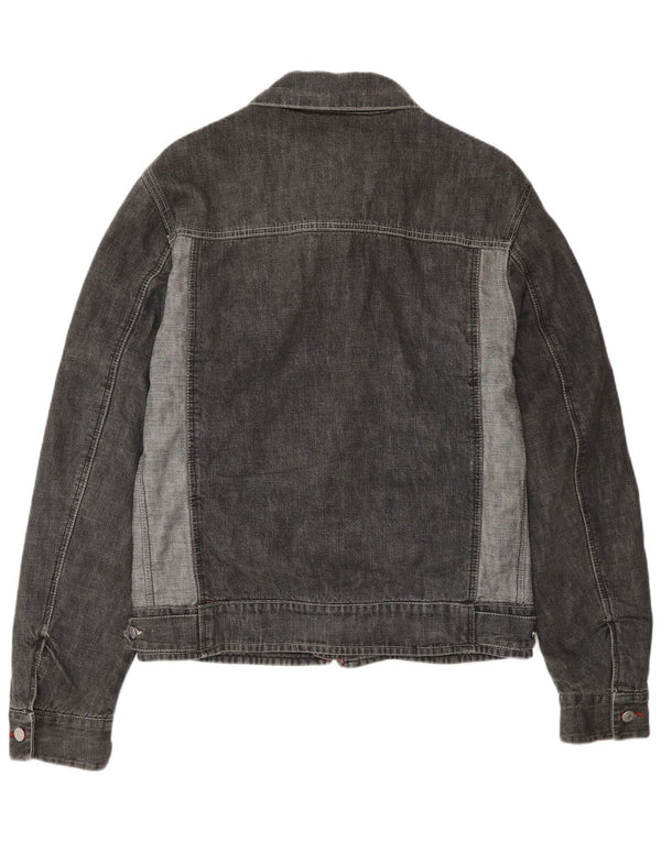 Giacca in denim da uomo Energie UK 40 Large in cotone color block grigio