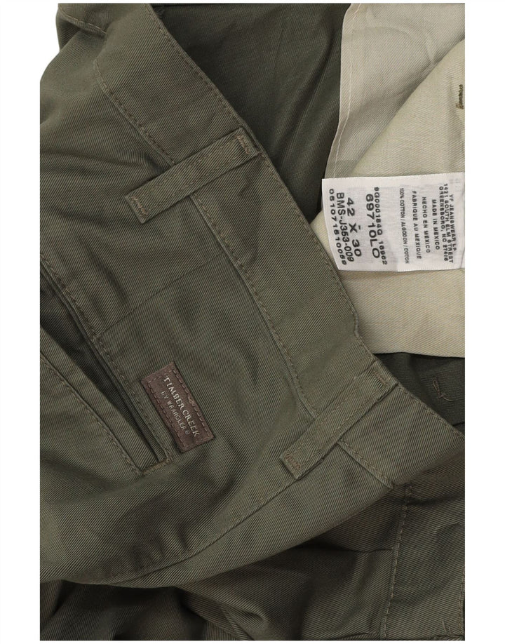 WRANGLER Pantaloni chino con pegging da uomo Timber Creek W42 L30 cotone kaki