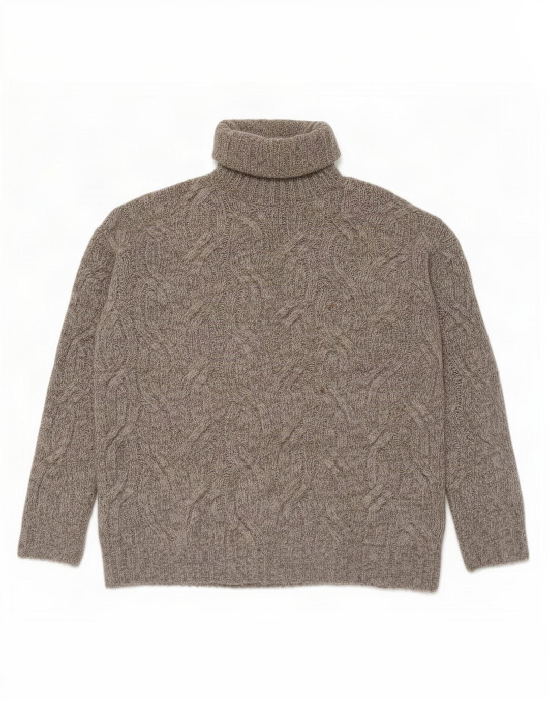Maglione maglione oversize da donna Marks & Spencer con collo alto UK 10 piccolo grigio